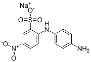 2-(对氨基苯胺基)-5-硝基苯磺酸钠 结构式