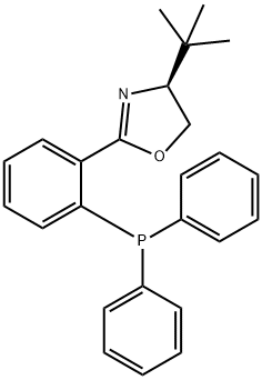 (S)-4-叔丁基-2-[2-(二苯基膦基)苯基]-2-噁唑啉 结构式
