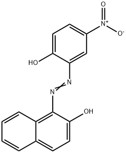 1-[(2-羟基-5-硝基苯基)偶氮]-2-萘酚 结构式