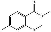 4-碘-2-甲氧基苯甲酸甲酯 结构式