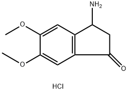 3-氨基-5,6-二甲氧基-1-茚酮盐酸盐 结构式