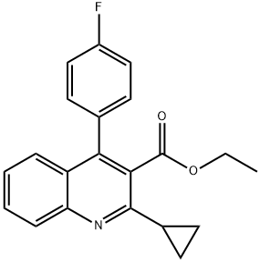 2-环丙基-4-(4-氟苯基)-喹啉-3-羧酸乙酯 结构式