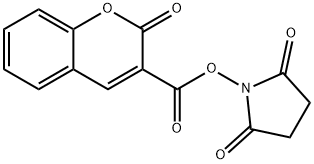 香豆素-3-羧酸琥珀酰亚胺酯 结构式