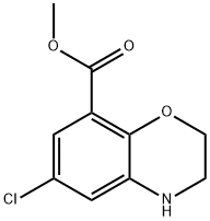 6-氯-3,4-二氢-2H-苯并[B][1,4]噁嗪-8-甲酸甲酯 结构式