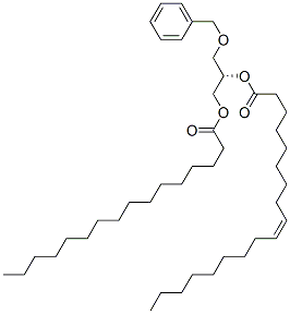 [S,(+)]-3-O-Benzyl-2-O-oleoyl-1-O-palmitoyl-L-glycerol 结构式