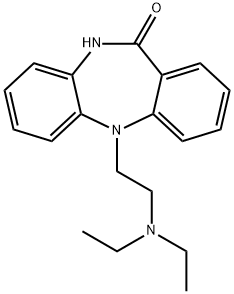 5-[2-(Diethylamino)ethyl]-5,10-dihydro-11H-dibenzo[b,e][1,4]diazepin-11-one 结构式