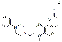 7-methoxy-8-[3-(4-phenylpiperazin-1-yl)propoxy]chromen-2-one hydrochlo ride 结构式