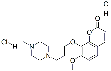 7-methoxy-8-[3-(4-methylpiperazin-1-yl)propoxy]chromen-2-one dihydroch loride 结构式