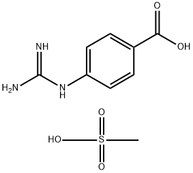 4-胍基苯甲酸甲烷磺酸盐 结构式
