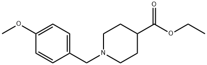 Ethyl 1-(4-methoxybenzyl)piperidine-4-carboxylate 结构式
