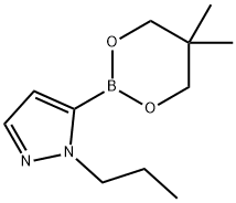 5-(5,5-二甲基-1,3,2-二氧杂硼杂环-2-基)-1-丙基-1H-吡唑 结构式