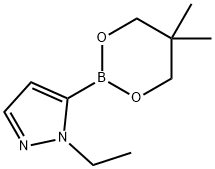 5-(5,5-二甲基-1,3,2-二氧杂硼杂环-2-基)-1-乙基-1H-吡唑 结构式