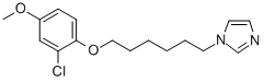 1-(6-(2-chloro-4-methoxyphenoxy)hexyl)imidazole HCl 结构式