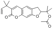 芸香呋喃香豆醇乙酸酯 结构式