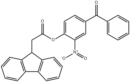 4-benzoyloxy-2-nitrophenyl 9-fluorene acetate 结构式