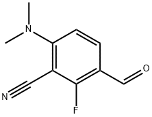 6-二甲氨基-2-氟-3-甲酰苯甲腈 结构式
