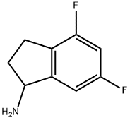 4,6-二氟茚满-1-胺盐酸盐 结构式