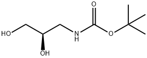 叔丁基(R)-(2,3-二羟丙基)氨基甲酸酯 结构式