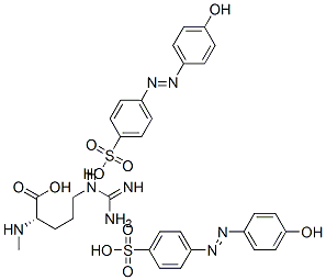 monomethylarginine di-(4-hydroxyazobenzene-4'-sulfonate) 结构式