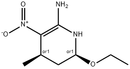 2-Pyridinamine,6-ethoxy-1,4,5,6-tetrahydro-4-methyl-3-nitro-,cis-(9CI) 结构式