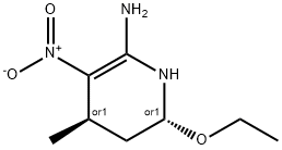 2-Pyridinamine,6-ethoxy-1,4,5,6-tetrahydro-4-methyl-3-nitro-,trans-(9CI) 结构式