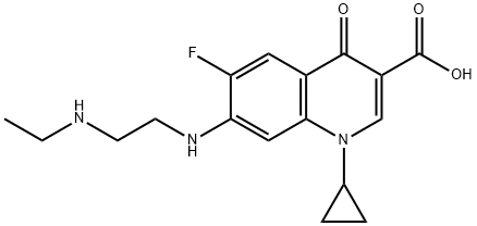 3-Quinolinecarboxylic acid, 1-cyclopropyl-7-[[2-(ethylaMino)ethyl]aMino]-6-fluoro-1,4-dihydro-4-oxo- 结构式