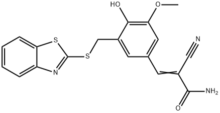 酪氨酸磷酸化抑制剂 AG 825 结构式