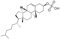 (3S,8S,9S,10R,13R,14S,17R)-10,13-dimethyl-17-[(2R)-6-methylheptan-2-yl ]-3-sulfooxy-2,3,4,7,8,9,11,12,14,15,16,17-dodecahydro-1H-cyclopenta[a ]phenanthrene 结构式