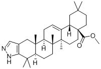 2'H-OLEANA-2,12-DIENO[3,2-C]PYRAZOL-28-OIC ACID METHYL ESTER 结构式