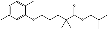 2,2-二甲基-5-(2,5-二甲苯氧基)戊酸异丁酯 结构式