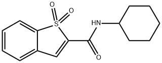 Benzobthiophene-2-carboxamide, N-cyclohexyl-, 1,1-dioxide 结构式