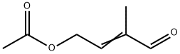 3-甲酰基丁-2-烯基乙酸酯 结构式