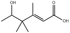 (E)-5-Hydroxy-3,4,4-trimethyl-2-hexenoic acid 结构式
