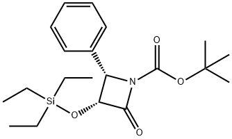 (3R,4S)-3-(三乙基硅氧基)-4-苯基-2-氧-氮杂环丁-1-甲酸叔丁酯 结构式