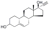 (17α)-19-Norpregn-5-en-20-yne-3,17-diol 结构式