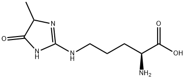 N(delta)-(5-methyl-4-oxo-2-imidazolin-2-yl)ornithine 结构式