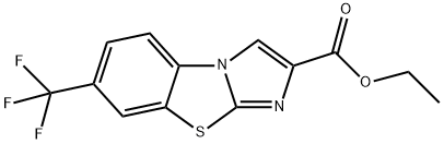 7-(TRIFLUOROMETHYL)IMIDAZO[2,1-B]BENZOTHIAZOLE-2-CARBOXYLIC ACID ETHYL ESTER 结构式