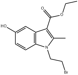 Indole-3-carboxylic acid, 1-(2-bromoethyl)-5-hydroxy-2-methyl-, ethyl  ester 结构式
