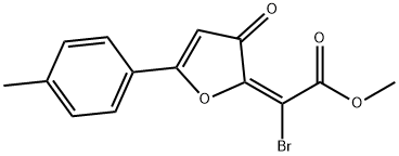 Methyl bromo(5-(4-methylphenyl)-3-oxo-2(3H)-furanylidene)acetate (Z)- 结构式