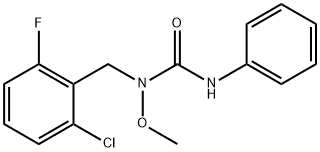 1-(2-CHLORO-6-FLUOROBENZYL)-1-METHOXY-3-PHENYLUREA 结构式