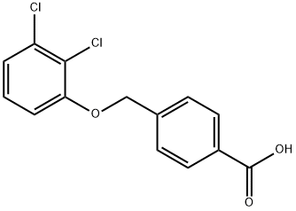 4-((2,3-二氯苯氧基)甲基)苯甲酸 结构式