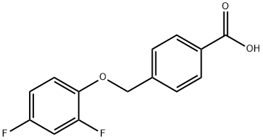 4-[(2,4-difluorophenoxy)methyl]benzoic acid 结构式