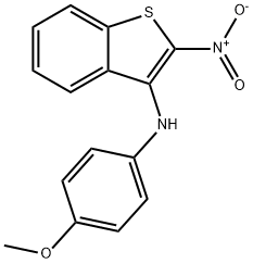 N-(4-methoxyphenyl)-2-nitro-benzothiophen-3-amine 结构式