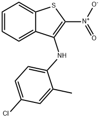 N-(4-chloro-2-methyl-phenyl)-2-nitro-benzothiophen-3-amine 结构式