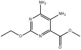 4-Pyrimidinecarboxylicacid,5,6-diamino-2-ethoxy-,methylester(9CI) 结构式