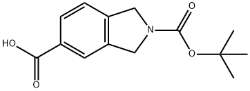 2-(叔丁氧基羰基)异吲哚啉-5-羧酸 结构式