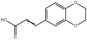 1,4-苯并二恶烷-6-丙烯酸 结构式