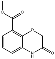 甲基 3-氧代-3,4-二氢-2H-苯并[B][1,4]噁嗪E-8-甲酸酯 结构式
