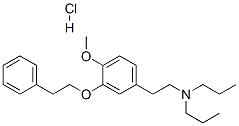 N,N-二乙基-2-(4-甲氧基-3-苯乙基氧基苯基)乙胺盐酸盐 结构式