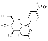 4-硝基苯基-N-乙酰-beta-D-半乳胺 结构式